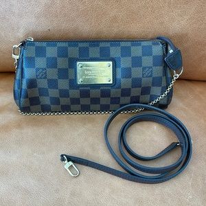 Authentic Louis Vuitton Eva Clutch Damien Ebene